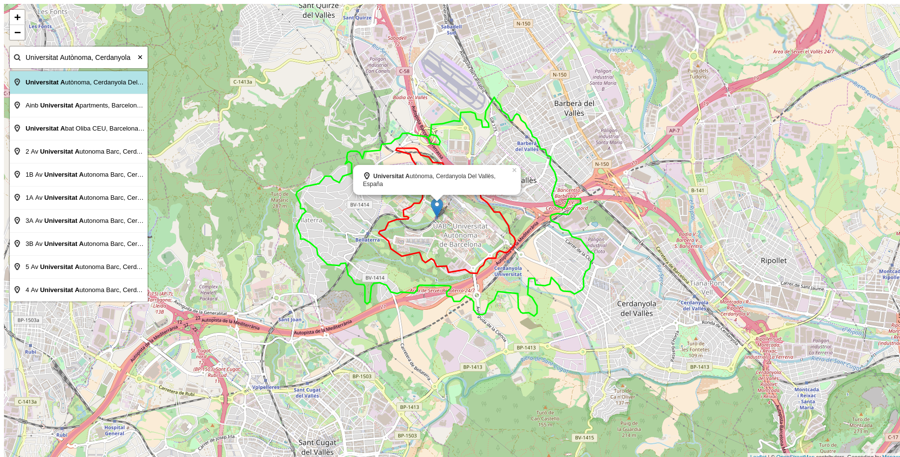 capturar mapa cálculo de isócronas.